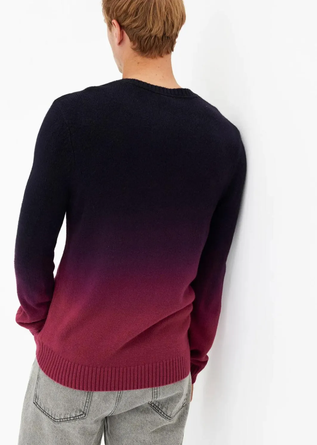 Herren bonprix Pullover & Strickjacken|Große Größen|Feinstrickpullover mit Farbverlauf