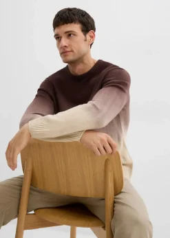 Discount Feinstrickpullover mit Farbverlauf Herren Pullover & Strickjacken|Große Größen