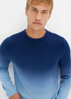 Feinstrickpullover mit Farbverlauf Herren Große Größen|Pullover & Strickjacken
