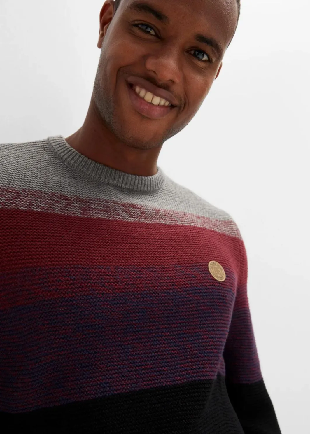 Sale Feinstrickpullover mit Farbverlauf Herren Große Größen|Pullover & Strickjacken