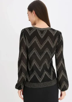 Damen bonprix Bekleidung·Umstandsmode|Bekleidung·Jeans|Feinstrickpullover mit Glitzereffekt