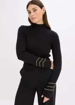 Damen bonprix Bekleidung·Umstandsmode|Bekleidung·Jeans|Feinstrickpullover mit Goldketten