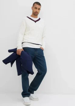 Herren bonprix Große Größen|Pullover & Strickjacken|Feinstrickpullover mit Kaschmiranteil