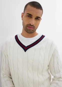Herren bonprix Große Größen|Pullover & Strickjacken|Feinstrickpullover mit Kaschmiranteil