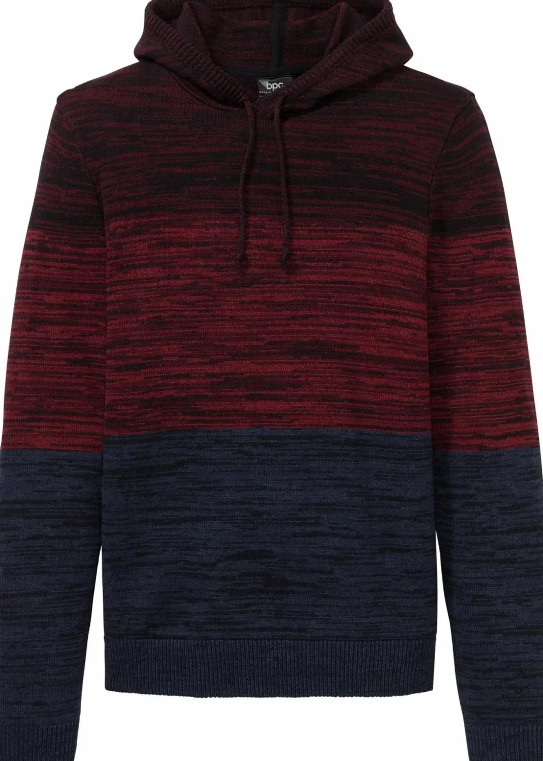 Herren bonprix Große Größen|Pullover & Strickjacken|Feinstrickpullover mit Kapuze aus weichem Baumwollmix