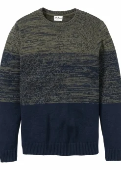 Herren bonprix Große Größen|Pullover & Strickjacken|Feinstrickpullover mit Komfortschnitt aus weichem Baumwollmix