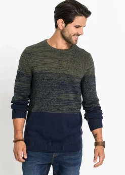 Herren bonprix Große Größen|Pullover & Strickjacken|Feinstrickpullover mit Komfortschnitt aus weichem Baumwollmix