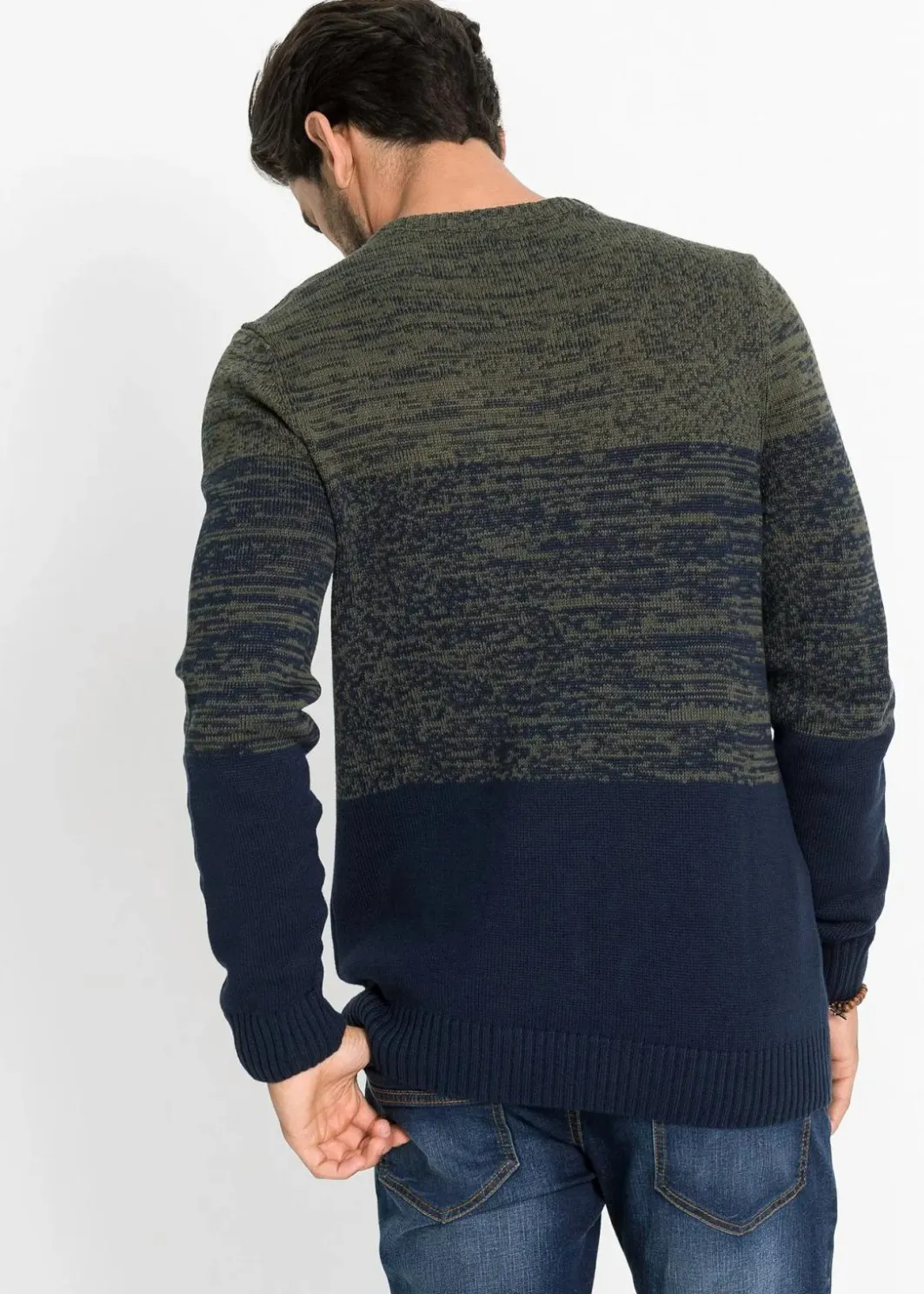 Herren bonprix Große Größen|Pullover & Strickjacken|Feinstrickpullover mit Komfortschnitt aus weichem Baumwollmix
