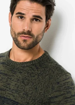 Herren bonprix Große Größen|Pullover & Strickjacken|Feinstrickpullover mit Komfortschnitt aus weichem Baumwollmix