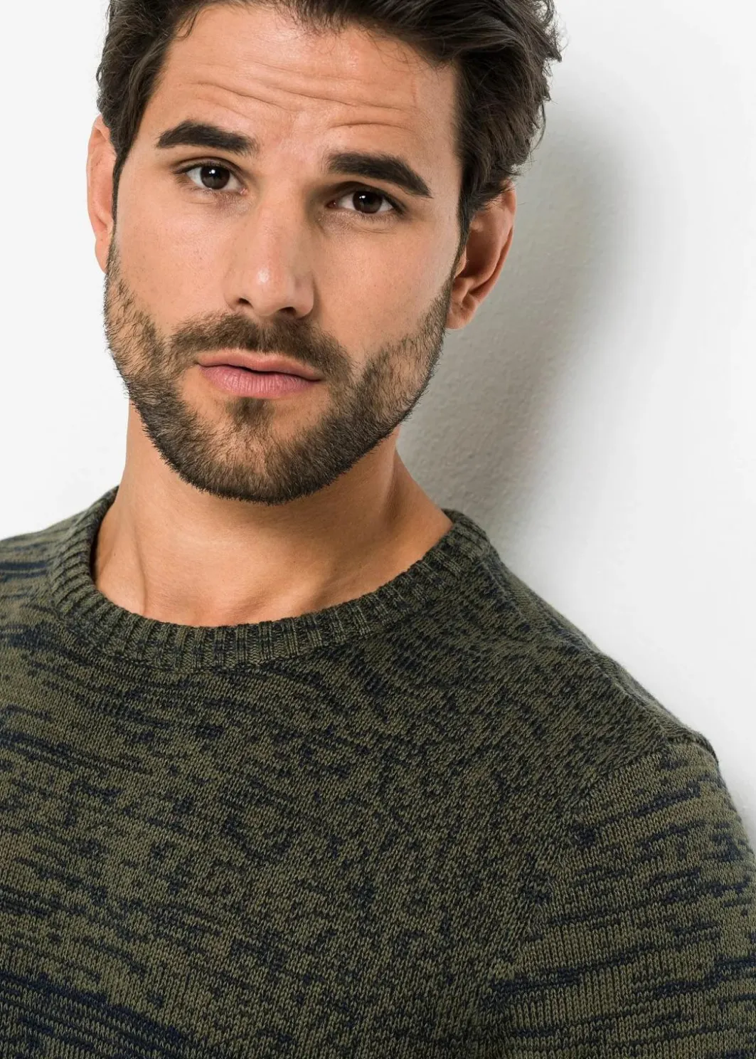Herren bonprix Große Größen|Pullover & Strickjacken|Feinstrickpullover mit Komfortschnitt aus weichem Baumwollmix