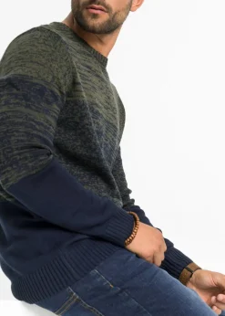 Herren bonprix Große Größen|Pullover & Strickjacken|Feinstrickpullover mit Komfortschnitt aus weichem Baumwollmix