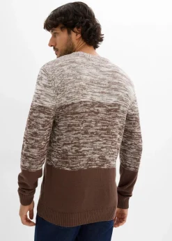 Herren bonprix Pullover & Strickjacken|Große Größen|Feinstrickpullover mit Komfortschnitt aus weichem Baumwollmix