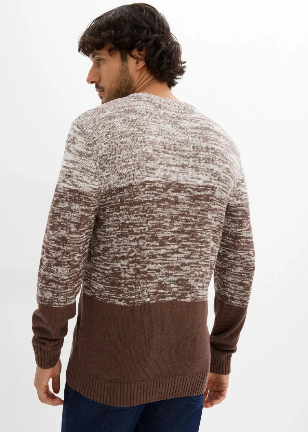 Herren bonprix Pullover & Strickjacken|Große Größen|Feinstrickpullover mit Komfortschnitt aus weichem Baumwollmix