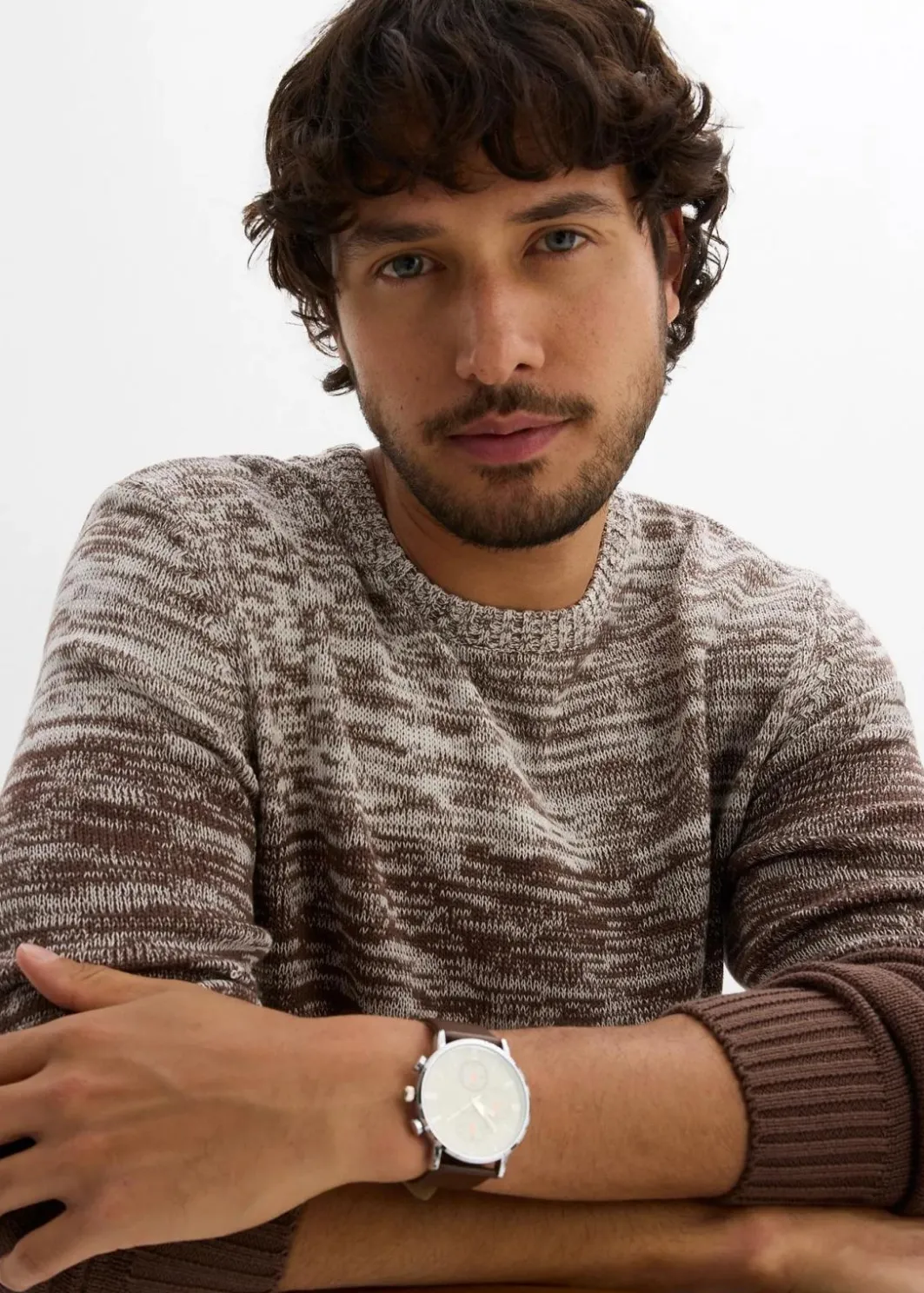Herren bonprix Pullover & Strickjacken|Große Größen|Feinstrickpullover mit Komfortschnitt aus weichem Baumwollmix