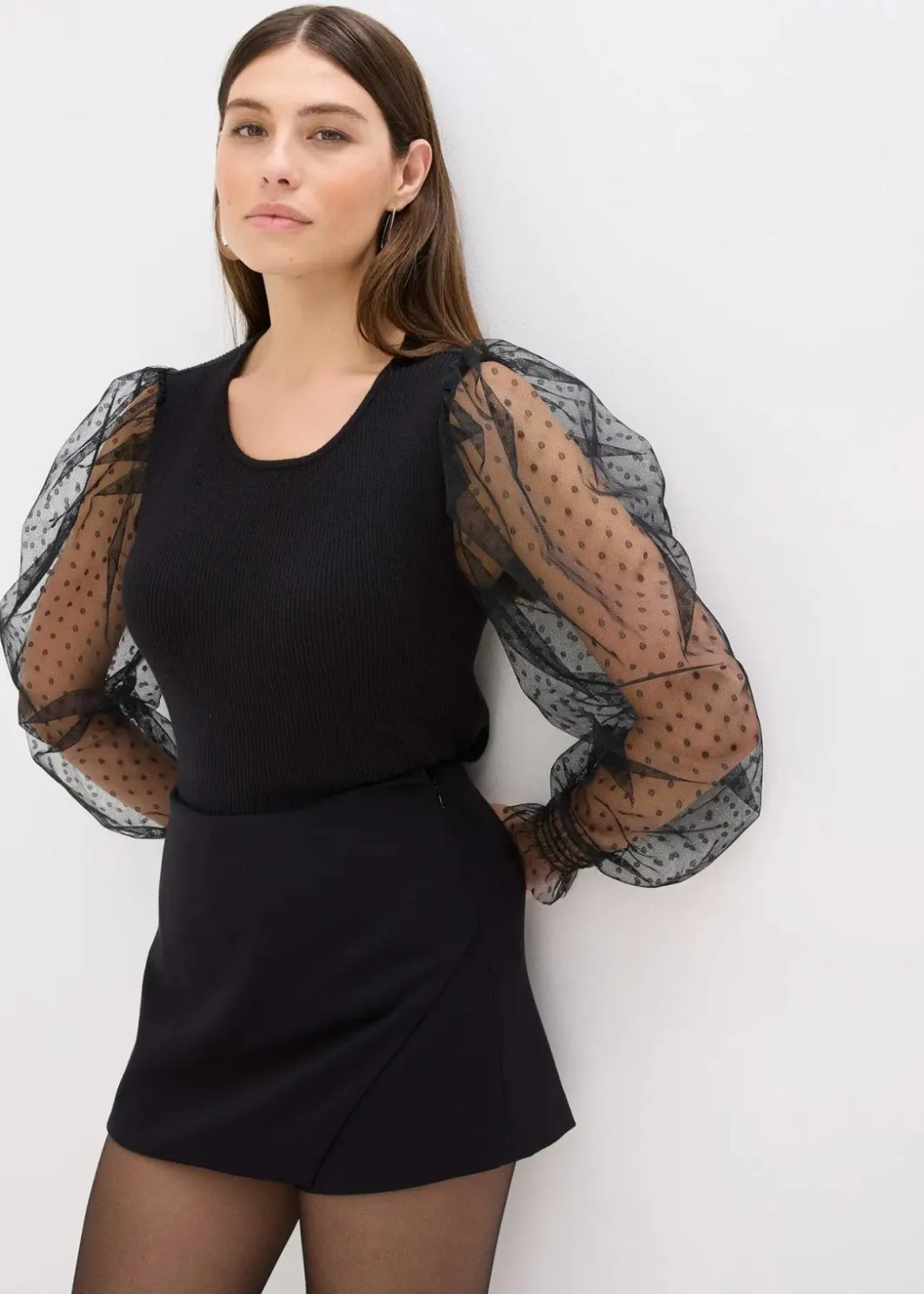 Discount Feinstrickpullover mit Meshärmeln Damen Bekleidung·Umstandsmode|Bekleidung·Jeans
