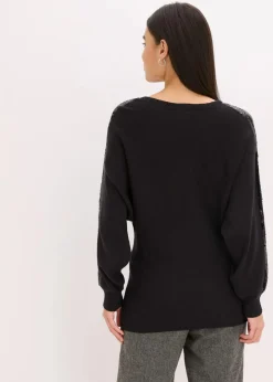 Sale Feinstrickpullover mit Pailletten Damen Bekleidung·Umstandsmode|Bekleidung·Jeans