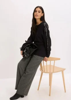 Sale Feinstrickpullover mit Pailletten Damen Bekleidung·Umstandsmode|Bekleidung·Jeans