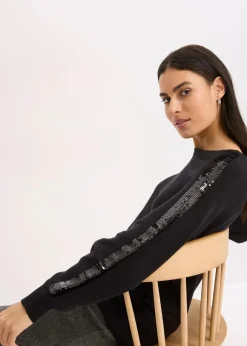 Sale Feinstrickpullover mit Pailletten Damen Bekleidung·Umstandsmode|Bekleidung·Jeans