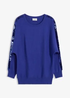 Damen bonprix Pullover & Strickjacken|Strickmode|Feinstrickpullover mit Pailletten