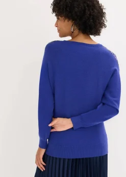 Damen bonprix Pullover & Strickjacken|Strickmode|Feinstrickpullover mit Pailletten