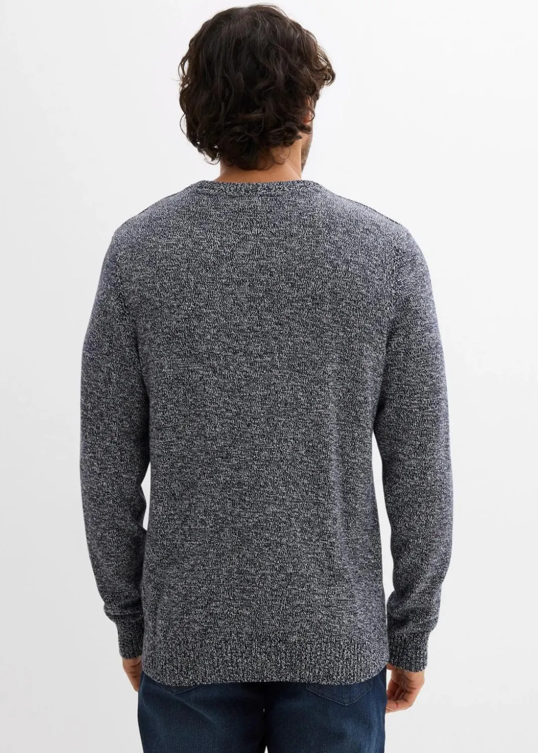 Herren bonprix Pullover & Strickjacken|Große Größen|Feinstrickpullover mit reiner Baumwolle