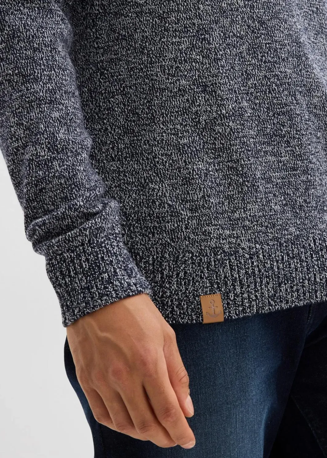 Herren bonprix Pullover & Strickjacken|Große Größen|Feinstrickpullover mit reiner Baumwolle