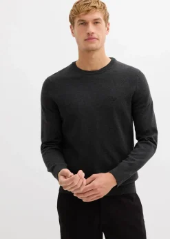 Feinstrickpullover mit reiner Baumwolle Herren Große Größen|Basics