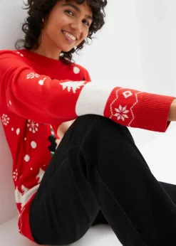 Damen bonprix Bekleidung·Umstandsmode|Bekleidung·Jeans|Feinstrickpullover mit Rundhalsausschnitt