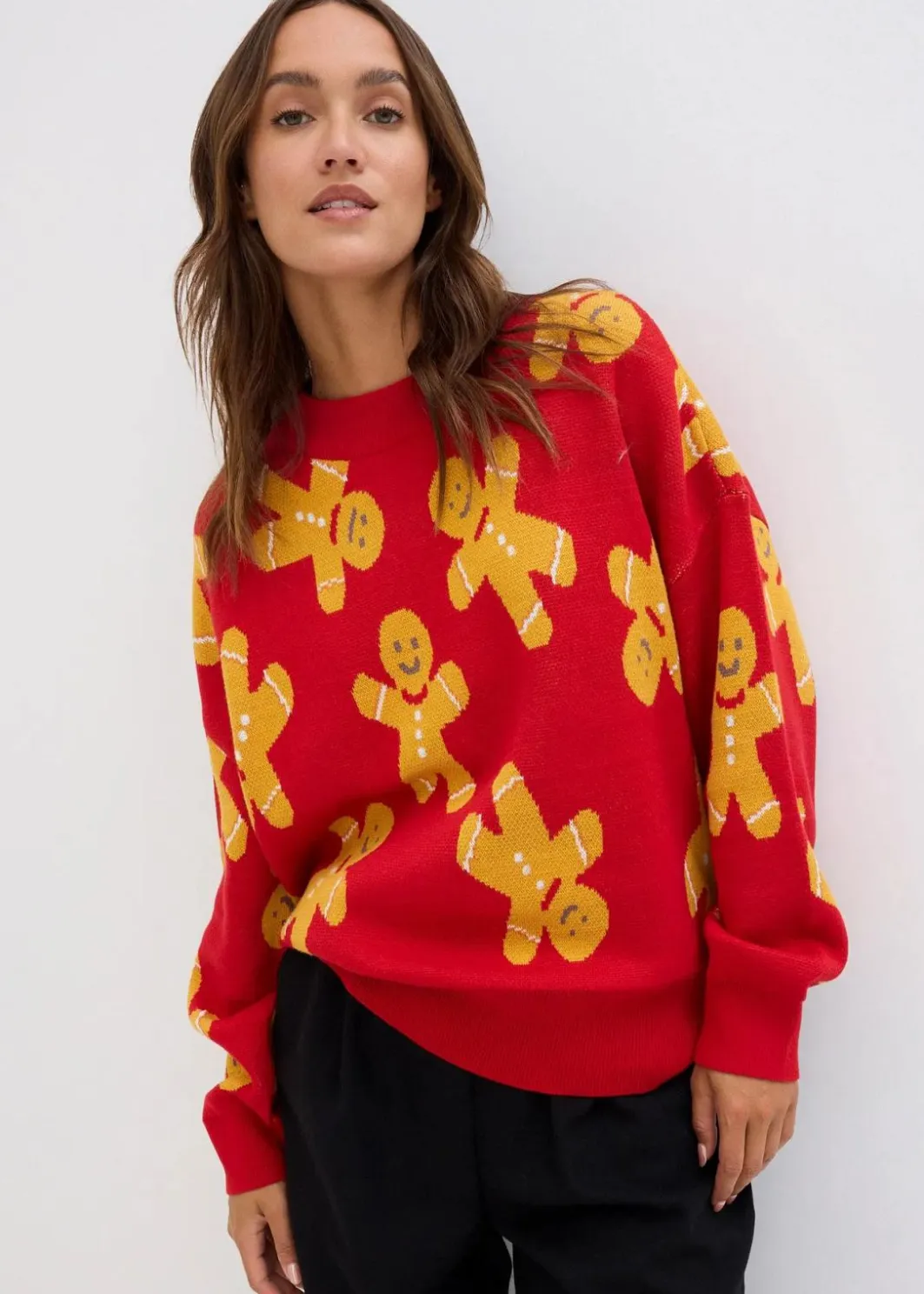 New Feinstrickpullover mit Rundhals, oversized Damen Pullover & Strickjacken|Strickmode