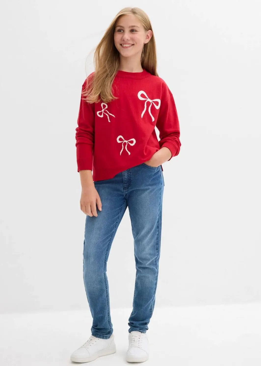 Outlet Feinstrickpullover mit Schleifendetails Kinder Mädchen 9-16 Jahre·Sweat & Strick