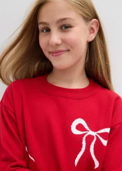 Outlet Feinstrickpullover mit Schleifendetails Kinder Mädchen 9-16 Jahre·Sweat & Strick