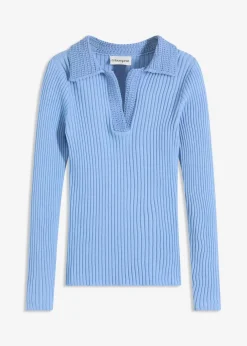 Damen bonprix Bekleidung·Umstandsmode|Bekleidung·Jeans|Feinstrickpullover mit schmückendem Kragen