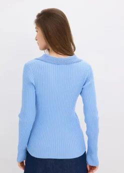 Damen bonprix Bekleidung·Umstandsmode|Bekleidung·Jeans|Feinstrickpullover mit schmückendem Kragen