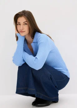 Damen bonprix Bekleidung·Umstandsmode|Bekleidung·Jeans|Feinstrickpullover mit schmückendem Kragen