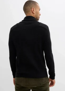 Herren bonprix Pullover & Strickjacken|Große Größen|Feinstrickpullover mit Schalkragen