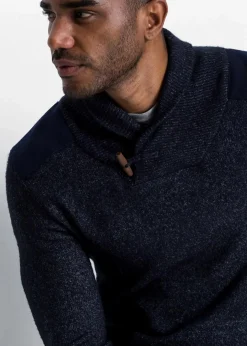 Hot Feinstrickpullover mit Schalkragen Herren Große Größen|Pullover & Strickjacken
