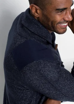 Hot Feinstrickpullover mit Schalkragen Herren Große Größen|Pullover & Strickjacken