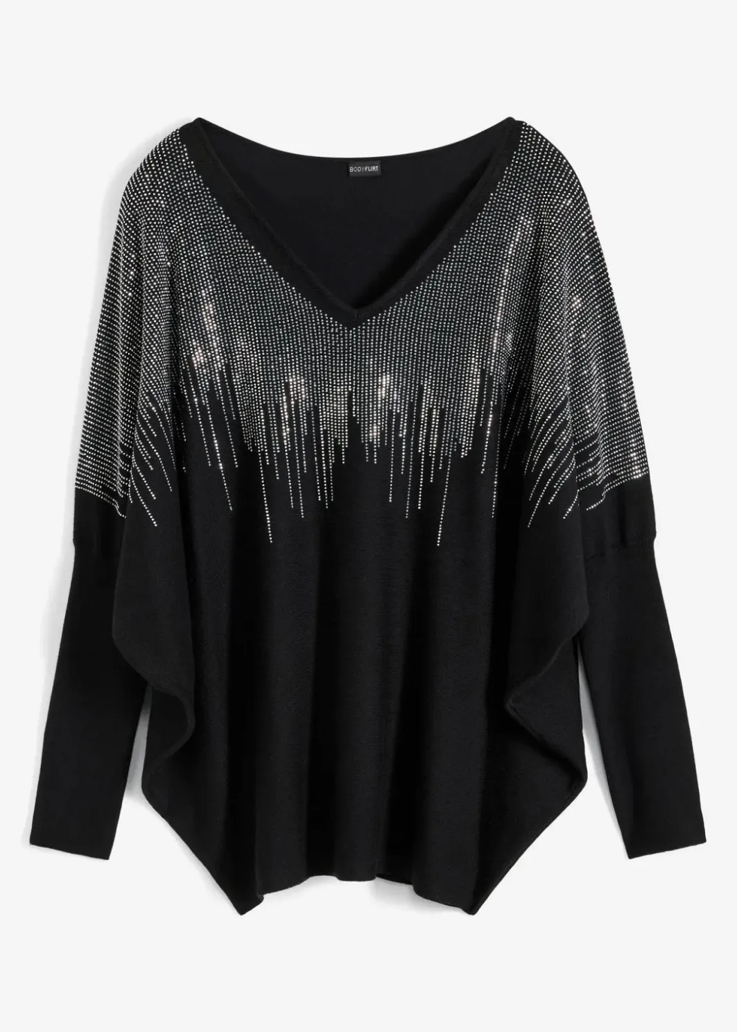 Online Feinstrickpullover mit Strass-Applikation Damen Pullover & Strickjacken|Nachhaltigere Materialien