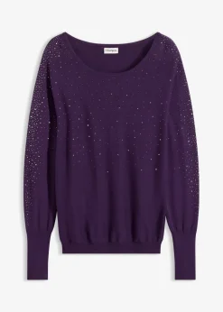 Clearance Feinstrickpullover mit Strass-Applikation Damen Bekleidung·Umstandsmode|Strickmode