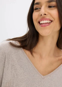 Online Feinstrickpullover mit Strass-Applikation Damen Bekleidung·Umstandsmode|Strickmode