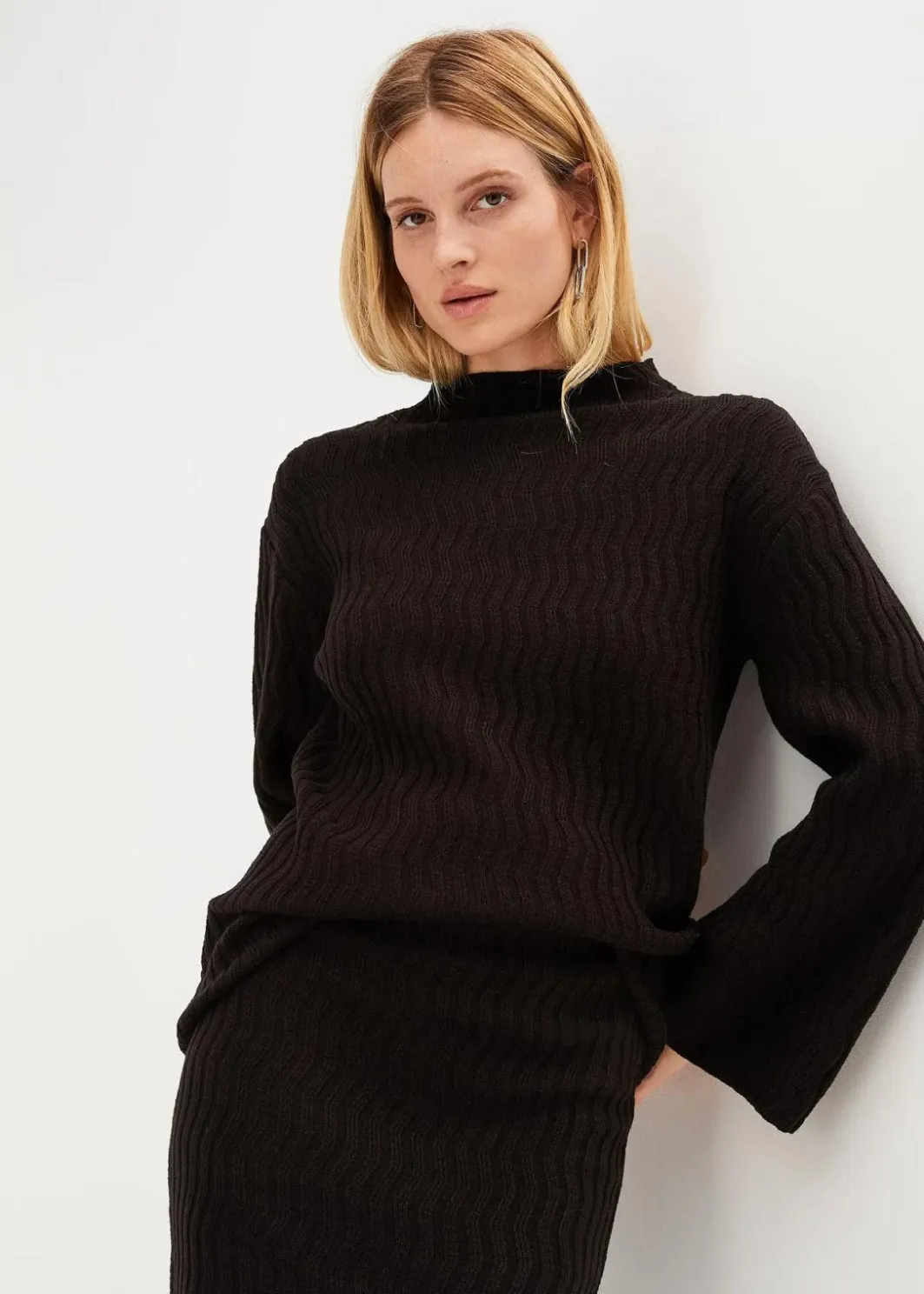 Damen bonprix Bekleidung·Umstandsmode|Bekleidung·Jeans|Feinstrickpullover mit Struktur