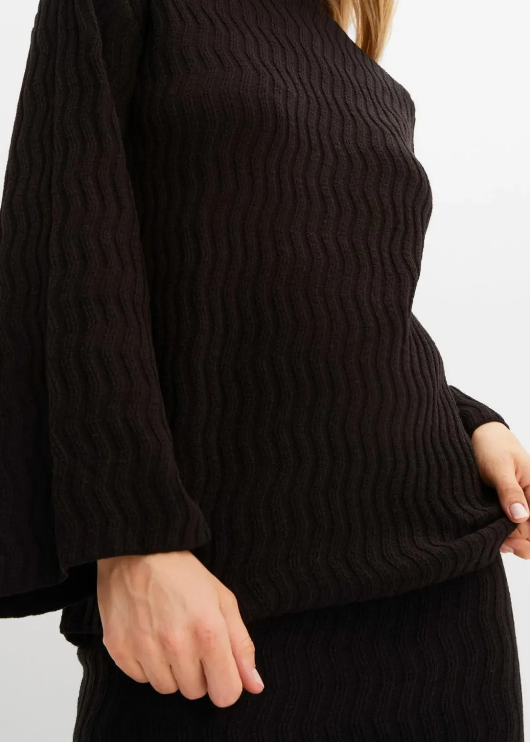 Damen bonprix Bekleidung·Umstandsmode|Bekleidung·Jeans|Feinstrickpullover mit Struktur