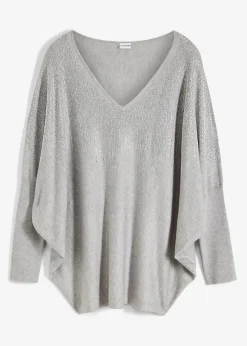 Damen bonprix Bekleidung·Umstandsmode|Strickmode|Feinstrickpullover mit Strass-Applikation