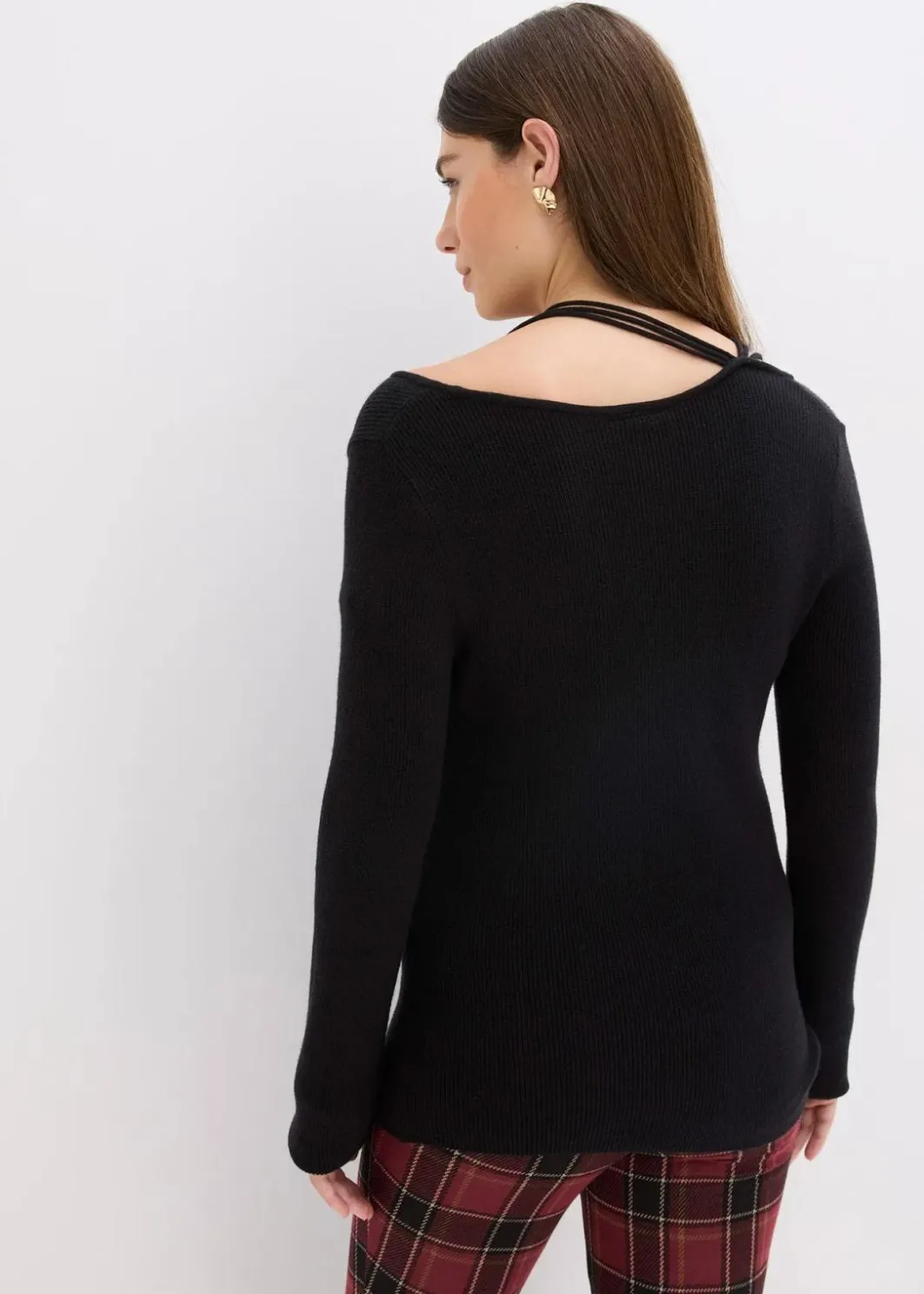 Damen bonprix Bekleidung·Umstandsmode|Bekleidung·Jeans|Feinstrickpullover mit tiefem Ausschnitt