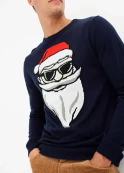 New Feinstrickpullover mit Weihnachtsmotiv Herren Große Größen|Pullover & Strickjacken