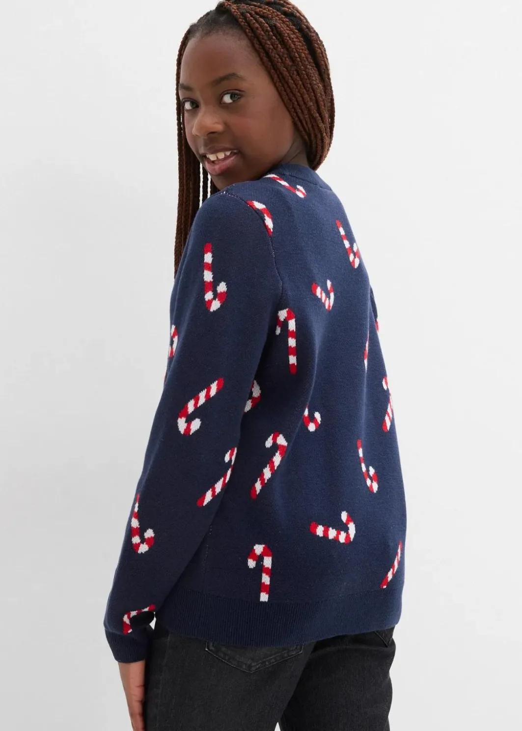 Outlet Feinstrickpullover mit Weihnachtsmotiv aus weichem Baumwollmix Kinder Mädchen 9-16 Jahre·Sweat & Strick