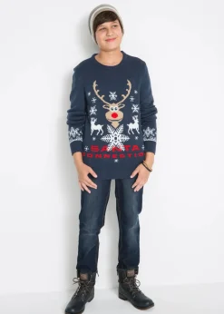 Kinder bonprix Jungen 9-16 Jahre·Sweat & Strick|Jungen 2-8 Jahre·Sweat & Strick|Feinstrickpullover mit Weihnachtsmotiv
