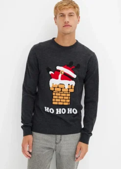 Discount Feinstrickpullover mit Weihnachtsmotiv Herren Große Größen|Pullover & Strickjacken
