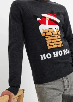 Discount Feinstrickpullover mit Weihnachtsmotiv Herren Große Größen|Pullover & Strickjacken