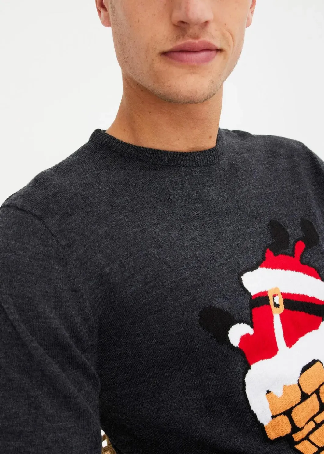 Discount Feinstrickpullover mit Weihnachtsmotiv Herren Große Größen|Pullover & Strickjacken
